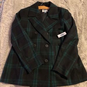 New With Tags! Old Navy Plaid Peacoat